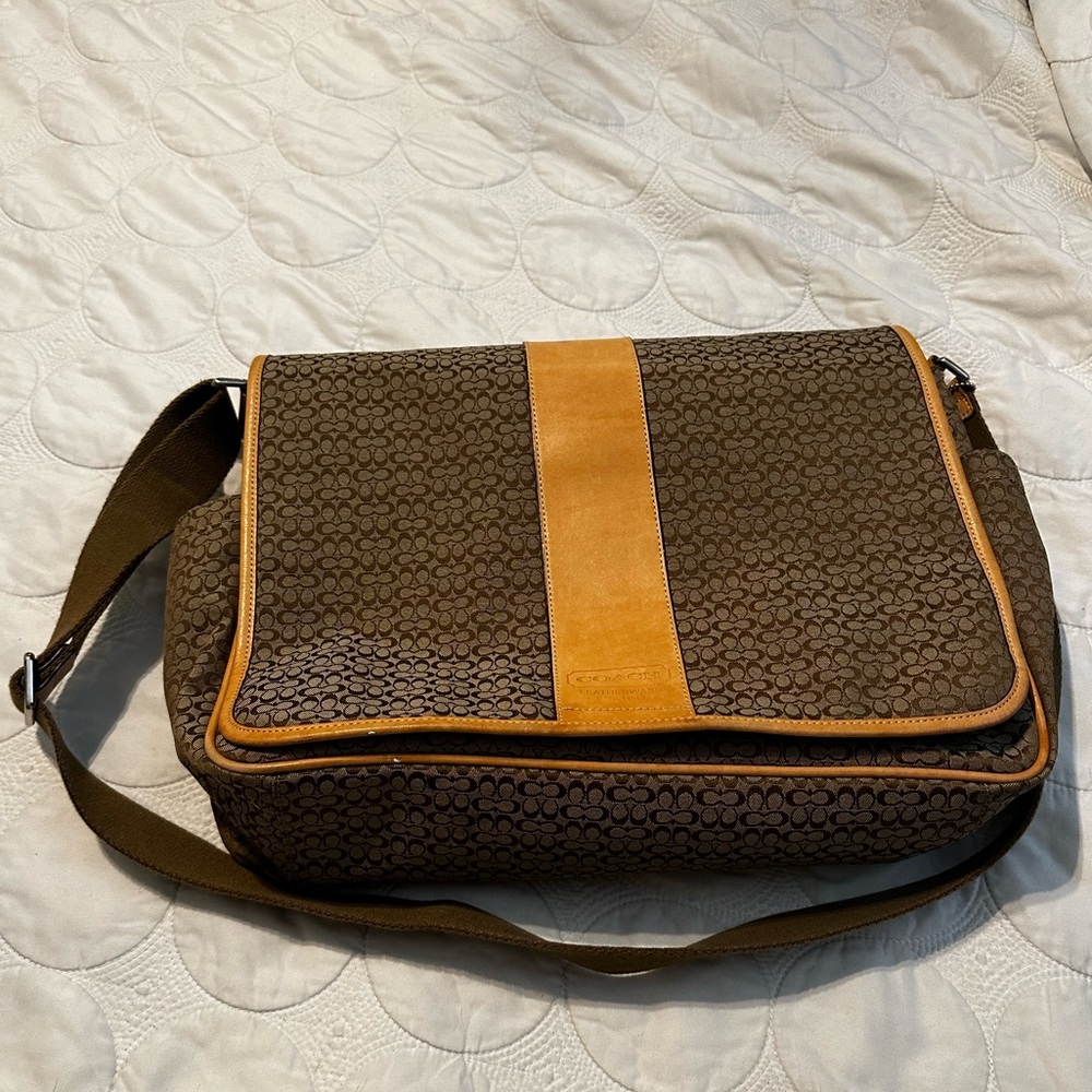 Brown Coach Messenger bag